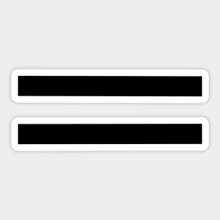 Black Stripes White Background Sticker